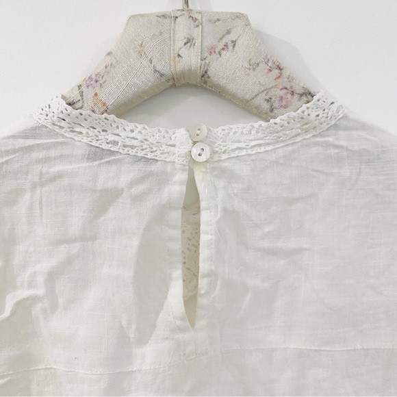 Marea 100% cotton Victorian blouse in off-white - Picture 13 of 14